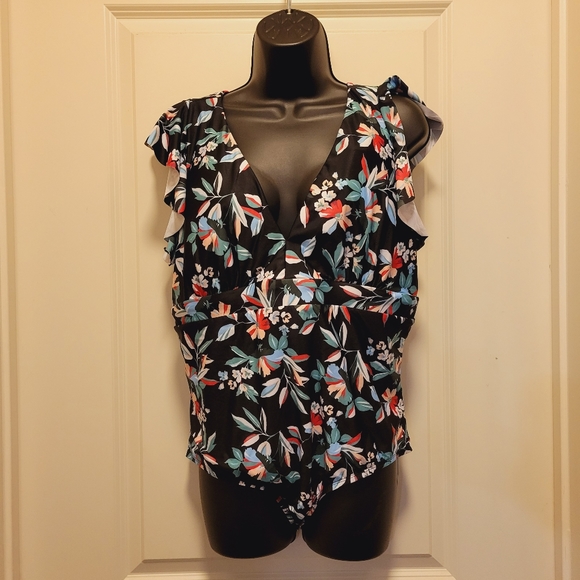 Floral Modcloth Swimsuit - Picture 1 of 6